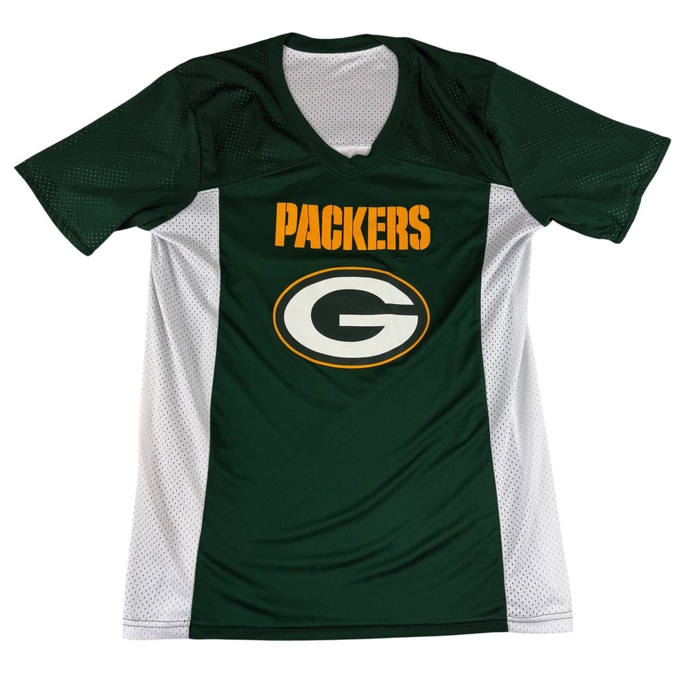 Augusta Sportswear Jersey Mens Medium Green Reversible NFL Flag Packers 85264
